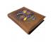 Handmade Antique Brown Soft Leather Journal Colorful Day Of The Dead Skull Design