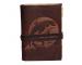 Dolphin Embossed Handmade Leather Journal Leather Bound Strap Leather Writing Journals Diary Deckle Edge 200 Both Side Pages