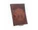 Round Tree Of Life Embossed Handmade Soft Leather Journal Writing Bound Journals Diary Handmade Recycled Cotton 120 Blank Pages