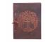 Round Tree Of Life Embossed Handmade Soft Leather Journal Writing Bound Journals Diary Handmade Recycled Cotton 120 Blank Pages
