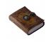 Antique Handmade Leather Journal With Stone