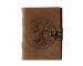 Soft Leather Journal Handmade Round Tree Of Life Embossed Antique Design Notebook & Sketchbook