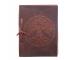 Genuine Embossed Handmade Soft Leather Journal Writing Round Tree Of Life Journals Diary Handmade Recycled Cotton 120 Blank Pages