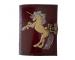 Mens Leather 7 X 5 Inch Handmade Unicorn Embossed Double Color Travel Handmade Unlined Paper Journal, Sketchbook, Notebook, Blank Book, Blank Page Journals For Women