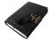 Handmade Antique Black Color Leather Journal Embossed Wolf Dairy Notebook Writing Book With Cotton Paper 240 Pages