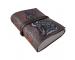 Handmade Leather Journal Grimoire Howling Wolf Design Wiccan Blank Book Of Shadows Journal