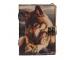 Wolf Leather Cover Printed Style Design Handmade Journal 200 Deckle Edge Vintage Paper Notebook & Sketchbook