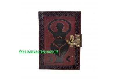 Stylish Beautiful Cut Work Leather Journal Mother Goddess Design Journal 120 Pages Sketchbook Organizer Day Planner