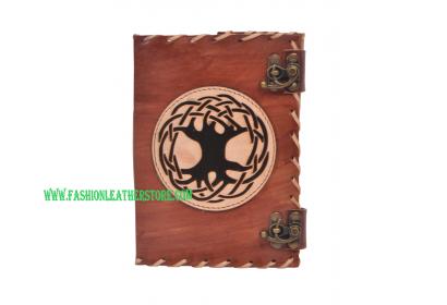 Leather Journal Wholesaler Vintage Beautiful Tree Of Life Design Cut Work Journal 120 Blank Unlined Pages Notebook