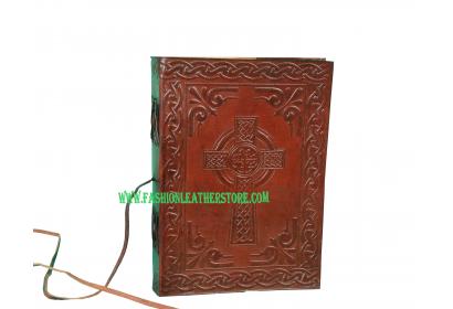 cotton paper Handmade Leather journal - Celtic Weave Cross diary unlined Paper Note book Journal