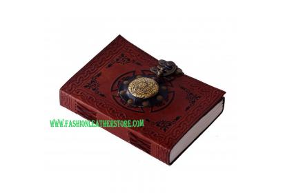 Medieval Leather Journal With Metal Embossing And Buckle Closure Embossed Notebook
