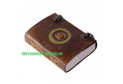 Antique Handmade Leather Journal Handmade Stone Notebook