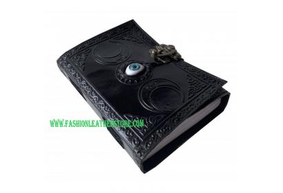 Triple Moon Design Leather With Witch Eye Journal