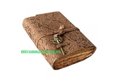 Vintage Leather Bound Journal Antique Garden Flower Notebook Spell Book Of Shadows Grimoire Journal Diary