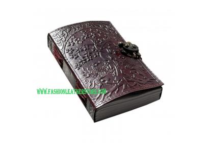 Dragon Under Tree Of Life Embossed Leather Journal