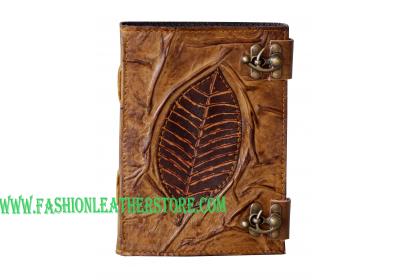 Handmade Leaf Of Tree Leather Journal Sketchbook & Notebook