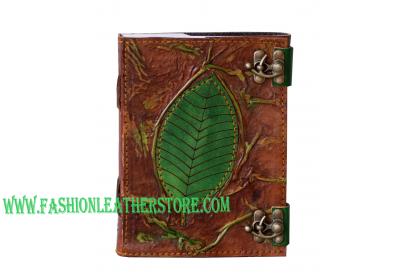 Antique Handmade Tree Of Leaf Leather Journal Sketchbook & Notebook