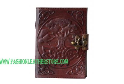 Handmade Leather Tree Of Life Journal Handmade Leather Cover Embossed Diary Notebook & Sketchbook