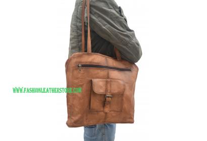 Women Vintage Brown Leather Shoulder Bag