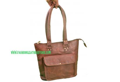 Real leather vintage ladies bag goat hide handbag tote Women's Bag girls Purse 