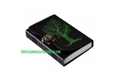 Handmade Notebook Tree Of Life Double Color Design Leather Journal Embossed