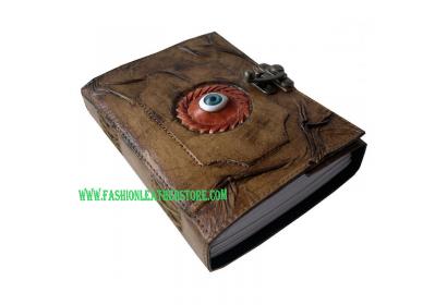 Witch Scared Eyes Leather Journal
