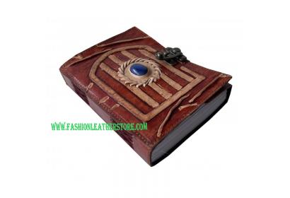 Vintage Leather Handmade Journal Stone Notebook