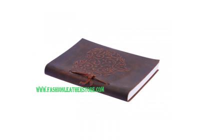 Handmade Soft Leather Journal Writing Bound Heart Embossed Journals Diary