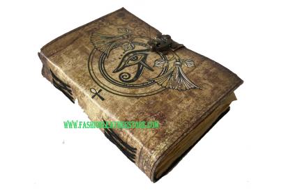 Leather Journal Note Book Multicolor book of shadows Antique Style Handmade Eye Printed Style bound journal for gifting him or her and your loved once