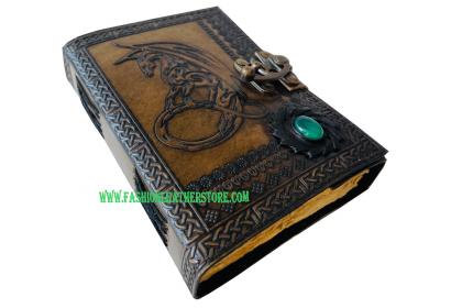 HANDMADE EMBOSSED DIARY LEATHER JOURNALS FOR WRITING NOTEBOOK SKETCHBOOK DIARY WITH LOCK 
