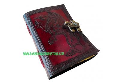 Wholesaler-Fire-Dragon-Wicca-Wiccan-Antique-Charcoal-Leather-NeoPagan-Leather-Journal-Spel