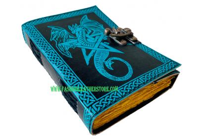 Wholesaler Handmade Book Of Shadows Sketchbook Deckle Old Pages Star Pentagram Dragon Vintage Journal Leather Journal For Women Large Blank Books With C Lock Best Gift For All