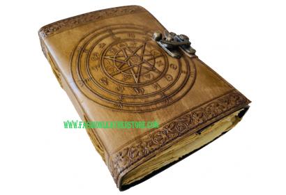 Leather Pentagram For Women Vintage Book Of Shadows Magic Of Spell Wiccan Sketchbook Deckl