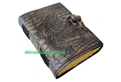 Croc Alligators Leather Notebook Crocodile Printed Planner Leather Notebook Leather Planne