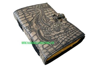 Crocodile Printed Planner Leather Notebook Leather Planner Croc Alligators Leather Noteboo