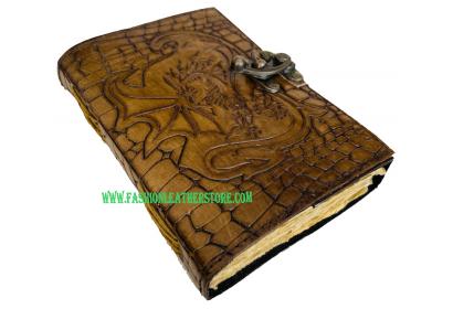 Vintage Women Sketchbook Dragon Large Book Of Shadows Crocodile Style Printed Journal For 