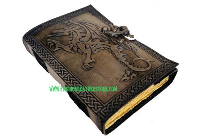 Sketchbook Deckle Old Pages Fire Dragon Vintage Journal Leather Journal For Women Large Bo