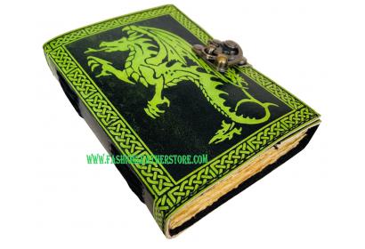 Vintage Journal Leather Journal For Women Dragon Large Book Of Shadows Sketchbook Deckle O
