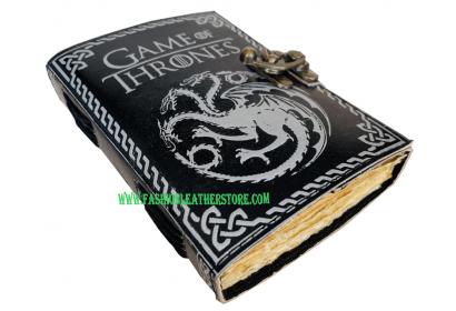 Antique Style Genuine Leather Front Embossed From The Famous Game Of Thrones Very Special Vintage Look Leather Journal