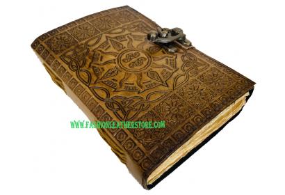 Vintage Leather Journal 240 Pages Of Antique Handmade Sun Embossed Deckle Edge Paper Leather Sketchbook Book Of Charmed Spell Book For All