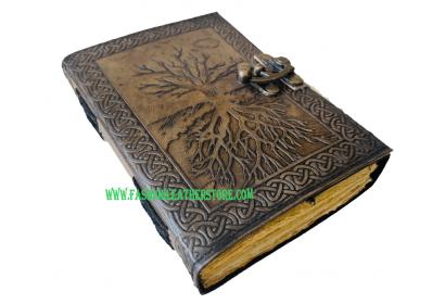 Vintage Leather Journal Tree Of Life Leather Bound Journal Notebook Vintage Deckle Edge Paper Diary Handmade Journal
