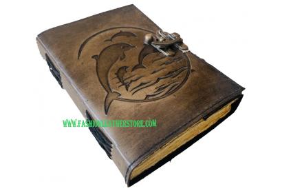 Leather Journal Book Of Shadows Spell Book Fish Journal For Writing For Women Sketchbook Prayer Journal Bound Antique Blank Planner Wholesaler