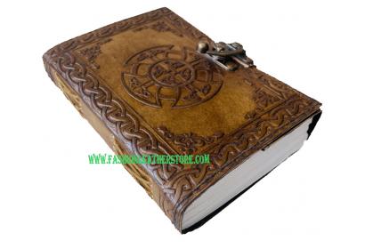 Leather Journal Embossed Mandala Chakra Design Notebook & Sketchbook Journals Handmade Diary Handmade Leather Journal
