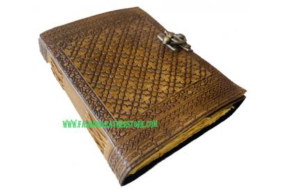 Antique Charcoal Embossed Dragon Leather Journal Spell Book Of Shadows With C Lock Vintage Handmade Leather 200 Pages For Men & Women Notebook Sketchbook Phonebook 8x6