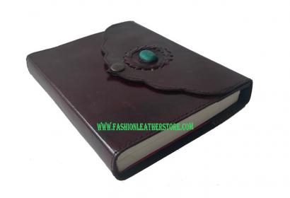  Handmade Stone Leather Clasp Lock Vintage Design Journal