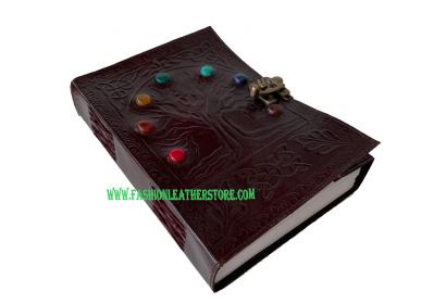 Wholesaler Celtic Tree Embossed Seven Stone Notebook With Tobacco Color