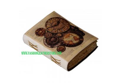 Leather Printed Journal Notebook Handmade Leather Print Design