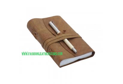 Handmade Soft Leather Journal Bound Strap Leather Writing Journal