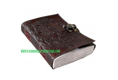 Embossed Triple Goddess Hekate Design Leather Journal