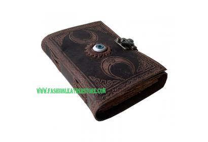 Triple Moon Design Leather With Witch Third Eye Leather Journal